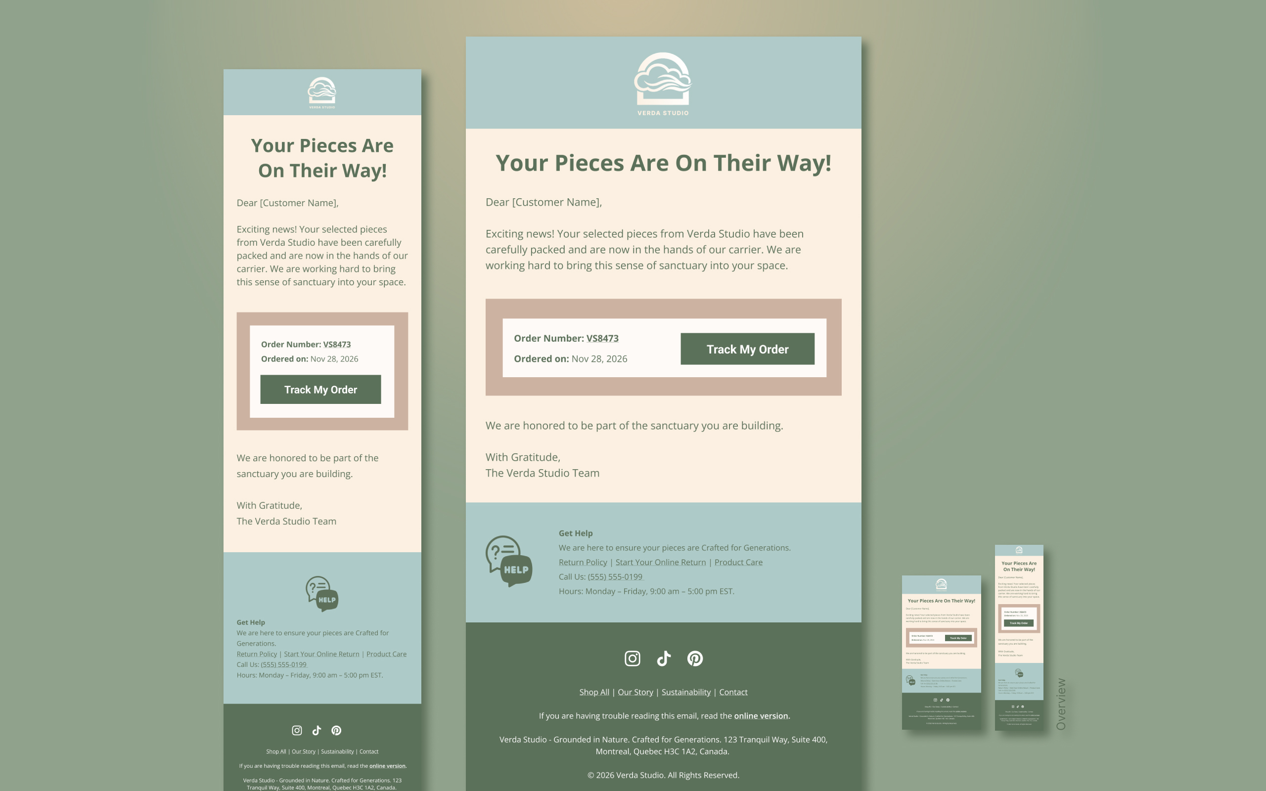 Verda Studio - Email Shipping