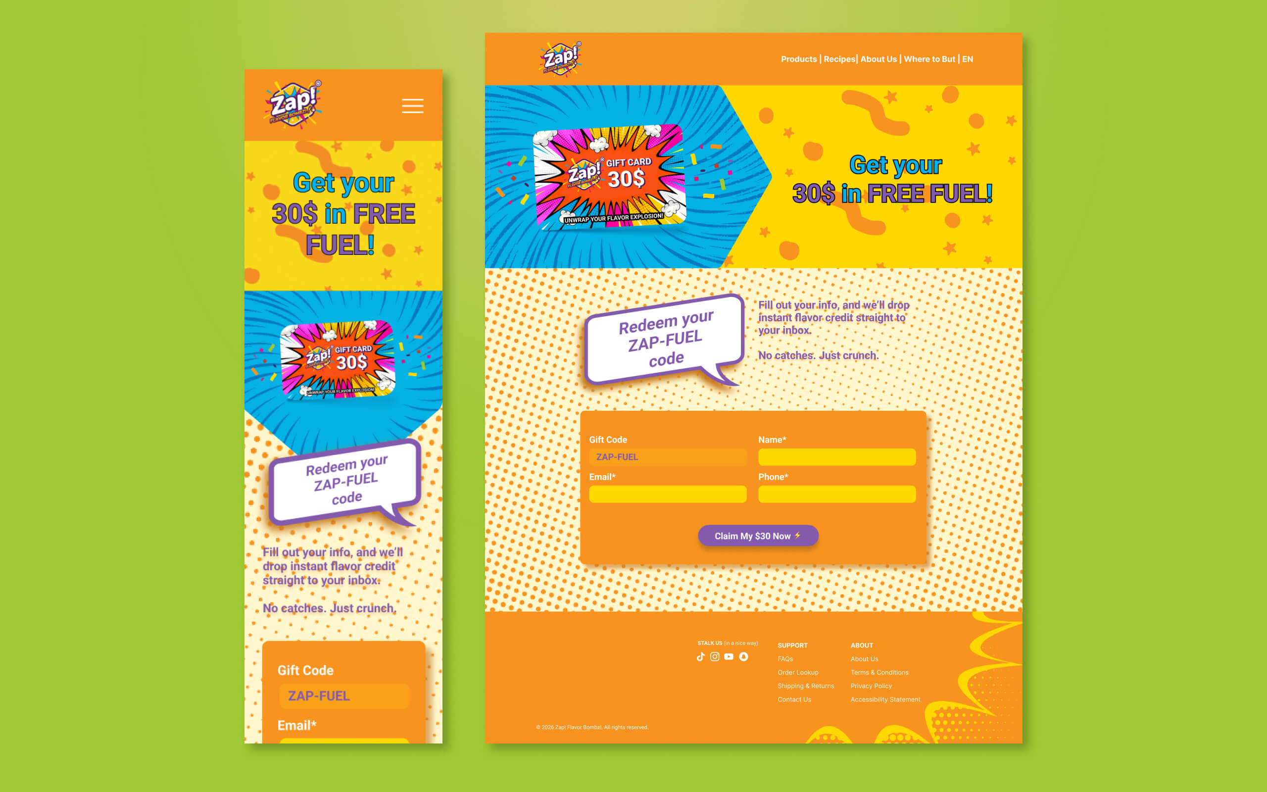 Zap - Landing Page